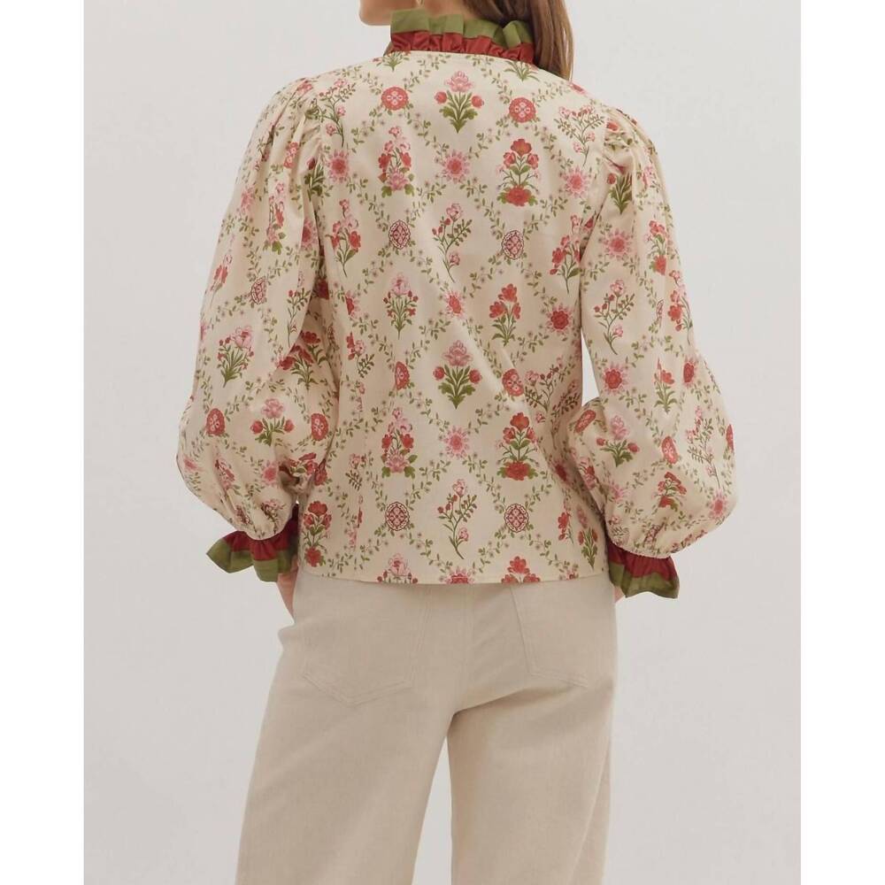 NEW ENTRO feelin' like fall long sleeve top in ecru - Picture 3 of 8